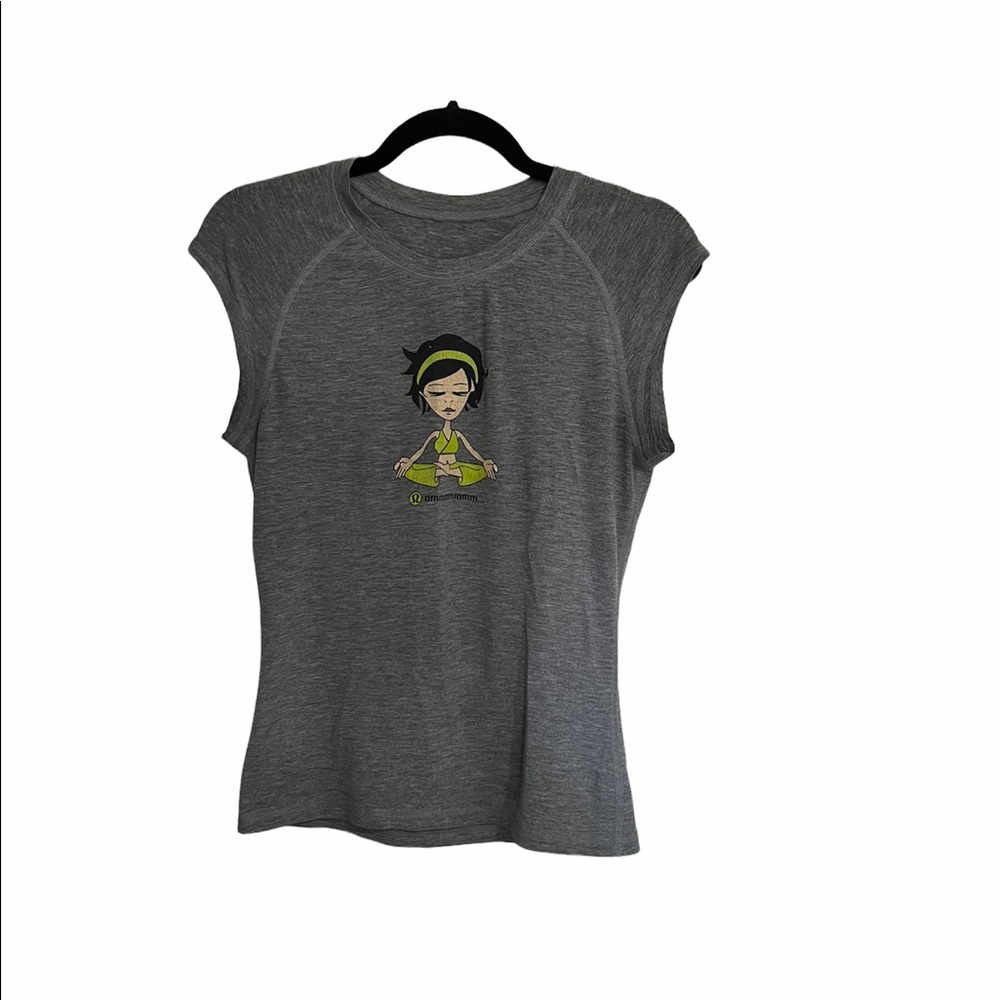 Vintage Lululemon tee with yoga girl